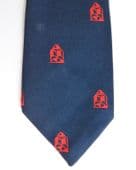 Mancunian Macclesfield tie with crest red and navy blue